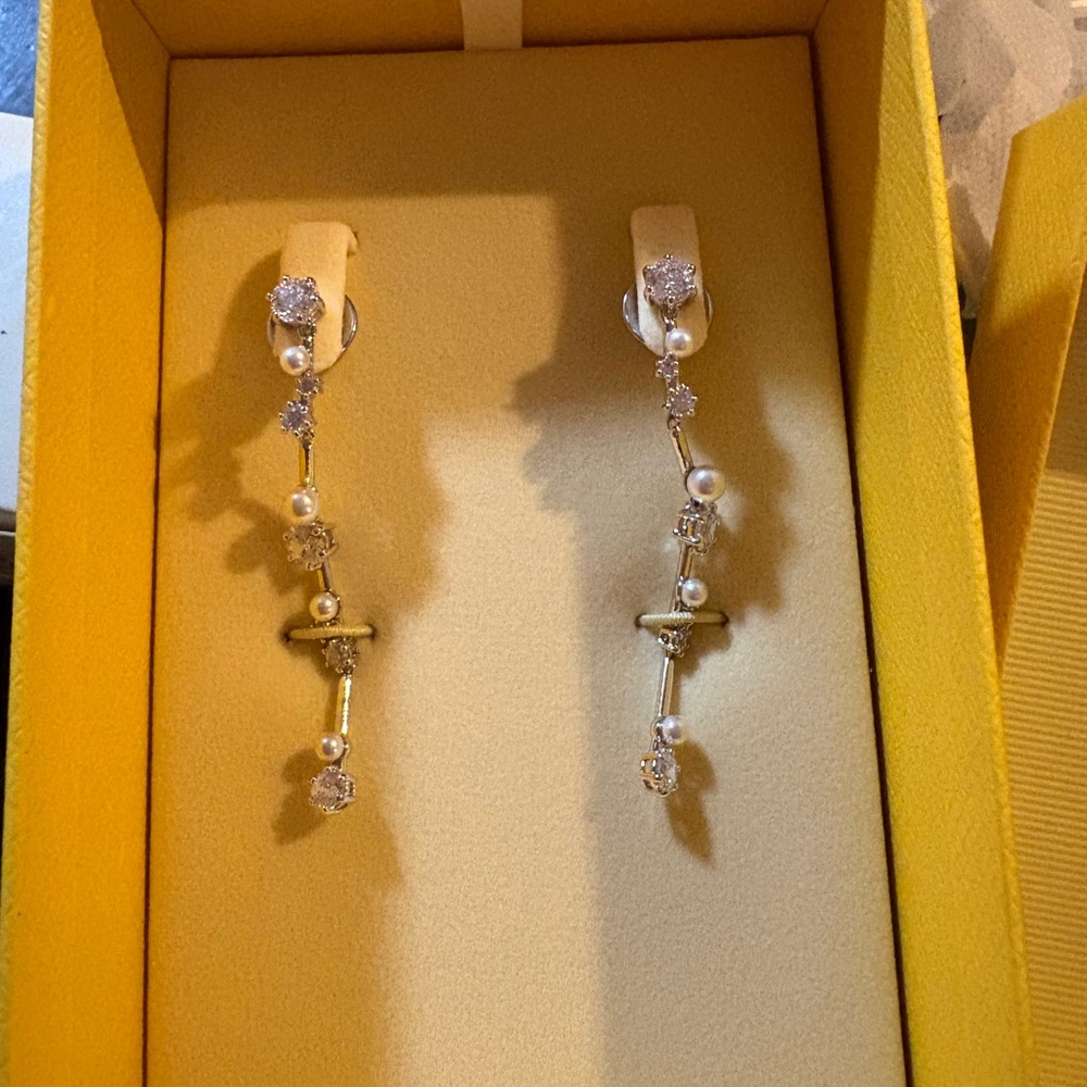 Elegant Silver and Pearl Drop Earrings